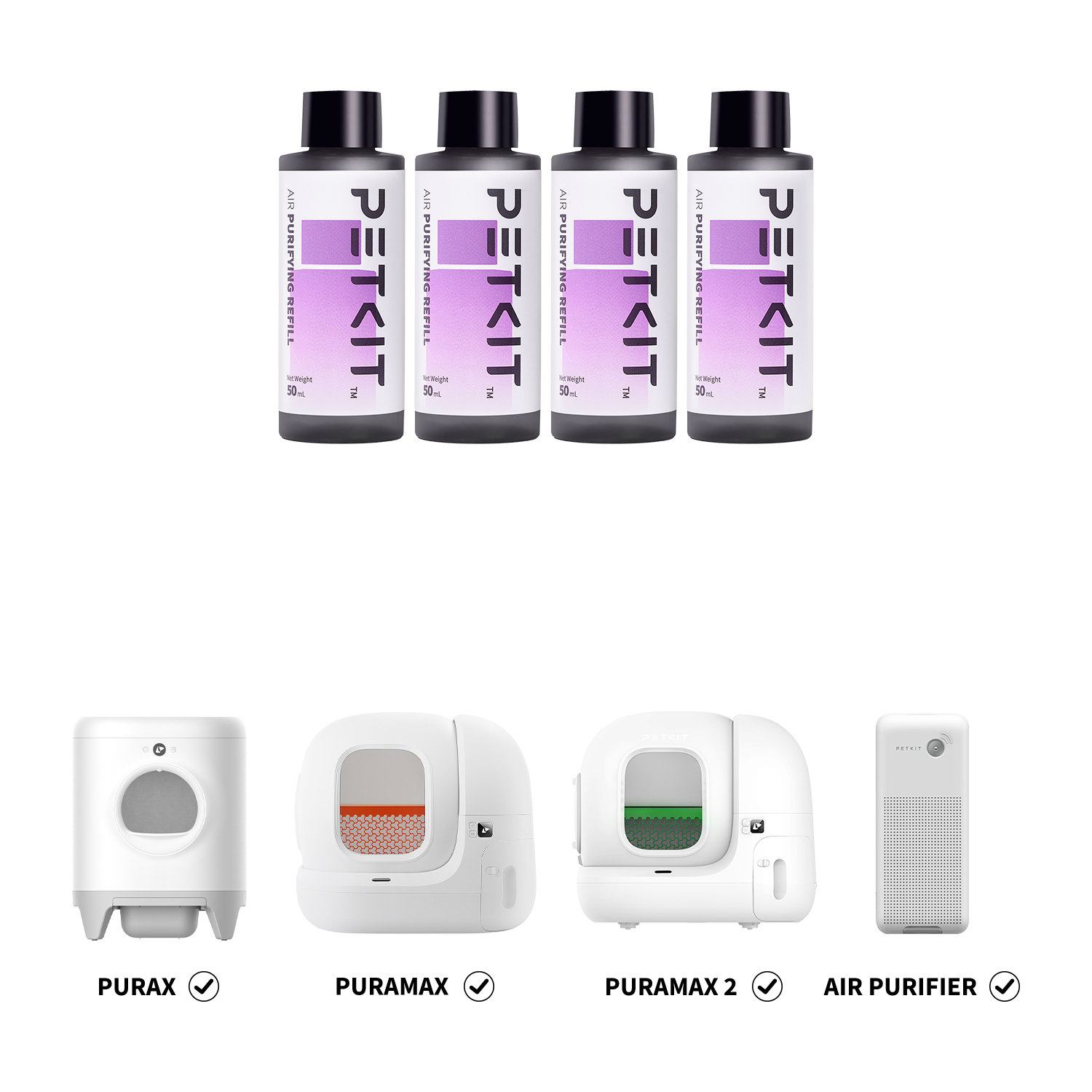 PETKIT Purifying Liquid Refill（4 bottles）