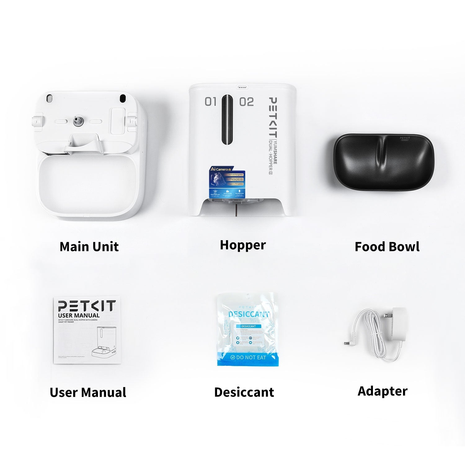 YumShare Dual-hopper 2 camera feeder for cats and small dogs